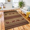 Petroglyph Moose Area Rug Rustic Cabin & Lodge Area Rug Bedroom Rug