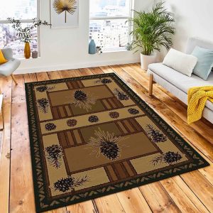 Pine Barrens Rug Rustic Cabin & Lodge Area Rug Bedroom Rug