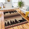 Pine Bear Area Rug Rustic Cabin & Lodge Area Rug Room Decor Rug