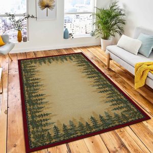 Pine Grove Rug Rustic Cabin & Lodge Area Rug Living Room Rug