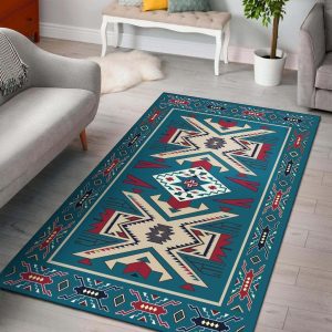 Pink Blue Coloful Design Native American Area Rug Carpet Area Rug For Living Room Bedroom Rug Home Decor