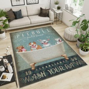 Pitbull Rug Carpet Mat All Over Print Area Rug For Living Room Bedroom Rug Home Decor