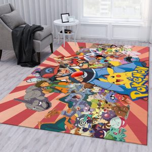 Pokemon All Anime Rug Bedroom Rug Christmas Gift Decor Area Rug For Living Room Bedroom Rug Home Decor