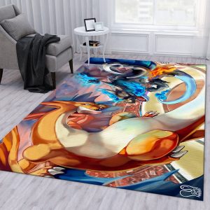 Pokemon Dragon Anime Rug Bedroom Rug Floor Decor Home Decor Area Rug For Living Room Bedroom Rug Home Decor