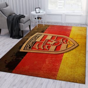 Porsche Logo Ver11 Rug Bedroom Rug Christmas Gift Decor Area Rug For Living Room Bedroom Rug Home Decor