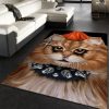 Punk Rock Cat With Mohawk Area Rug Carpet Kitchen Rug Us Gift Decor Area Rug For Living Room Bedroom Rug Home Decor