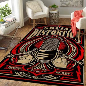 Punk Rock Stars Social Distortion Band Area Rug Music Cv60024 Rug Carpet Area Rug For Living Room Bedroom Rug Home Decor