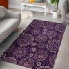 Purple Bohemian Mandala Pattern Area Rug Bohemian Rug Rug Love Decor
