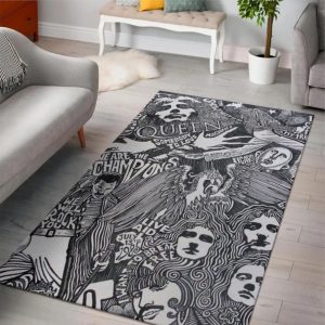 Queen Band Art Area Rug Rugs For Living Room Rug Home Decor Area Rug For Living Room Bedroom Rug Home Decor