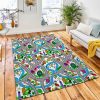 Raster Illustration Seamless Background Cartoon Area Rug Nursery Rug Room Decor