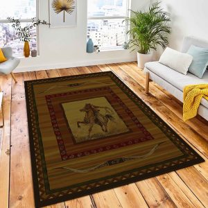 Rawhide Western Rug Rustic Cabin & Lodge Area Rug Living Room Rug