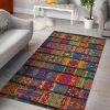 Rectangle Mandala Bohemian Pattern Area Rug Bohemian Rug Christmas Decor