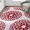 Red Beaudette Floral Clp0810081Tm Rug Carpet Area Rug For Living Room Bedroom Rug Home Decor