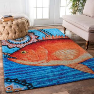 Red Snapper Fish Nn2309057M Rug Carpet Area Rug For Living Room Bedroom Rug Home Decor