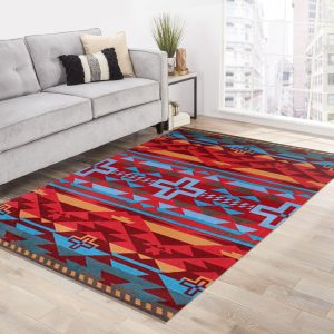 Red Southwest Rug Area Rug Home Decor Rug