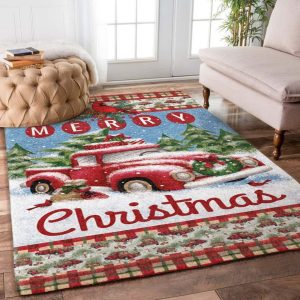 Red Truck Christmas Tl1810177M Rug Carpet Area Rug For Living Room Bedroom Rug Home Decor
