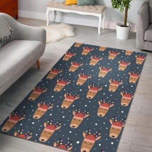 Reindeer Christmas Rug Home Decoration – Floor Decor The Us Decor