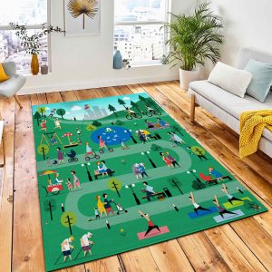 Rest Park Infographic Elements Vector Rug City Rug Room Decor