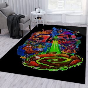 Rick And Morty Area Rug For Christmas Bedroom Rug Floor Decor Home Decor Area Rug For Living Room Bedroom Rug Home Decor