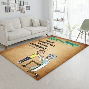 Rick And Morty Christmas Gift Rug Bedroom Rug Floor Decor Home Decor Area Rug For Living Room Bedroom Rug Home Decor