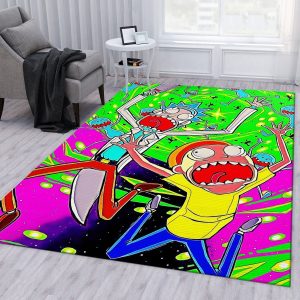 Rick And Morty Christmas Gift Rug Living Room Rug Floor Decor Home Decor Area Rug For Living Room Bedroom Rug Home Decor