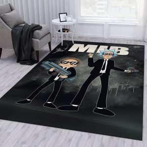 Rick And Morty Mib Noel Gift Rug Bedroom Rug Floor Decor Home Decor Area Rug For Living Room Bedroom Rug Home Decor