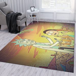 Rick And Morty Noel Gift Rug Bedroom Rug Floor Decor Home Decor Area Rug For Living Room Bedroom Rug Home Decor