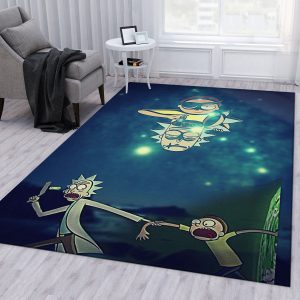 Rick And Morty Noel Gift Rug Living Room Rug Floor Decor Home Decor Area Rug For Living Room Bedroom Rug Home Decor