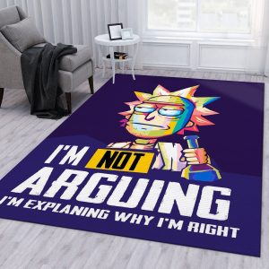 Rick And Morty Quotes Noel Gift Rug Bedroom Rug Floor Decor Home Decor Area Rug For Living Room Bedroom Rug Home Decor