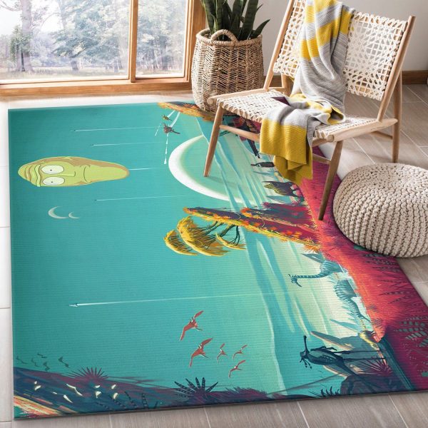 Rick And Morty Ver2 Area Rug Living Room Rug Family Gift Decor Area Rug For Living Room Bedroom Rug Home Decor