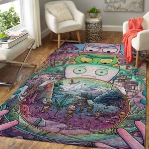 Rick & Morty Area Rug Movie Floor Zt25339 Rug Carpet Area Rug For Living Room Bedroom Rug Home Decor