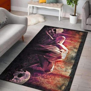 Ritualistic Premium Skull Area Rug Carpet Area Rug For Living Room Bedroom Rug Home Decor