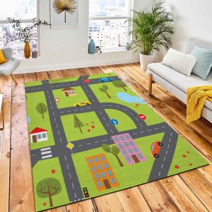 Roads Seamless Area Rug Carpet Nursery Rug Room Decor