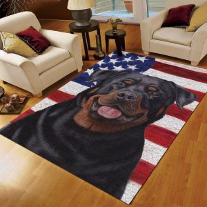 Rottweiler American Carrying You Rug Carpet Area Rug For Living Room Bedroom Rug Home Decor