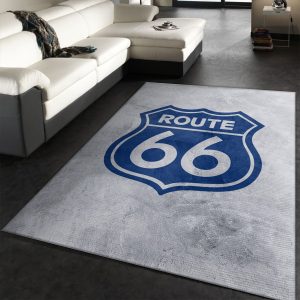 Route 66 Rectangle Rug Bedroom Rug Christmas Gift Decor Area Rug For Living Room Bedroom Rug Home Decor