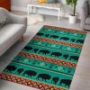 Running Bisons Green Native American Area Rug Carpet Area Rug For Living Room Bedroom Rug Home Decor