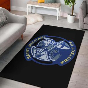 Saint Michael Protect Us Area Rug Carpet Carpet Ktsr Area Rug For Living Room Bedroom Rug Home Decor