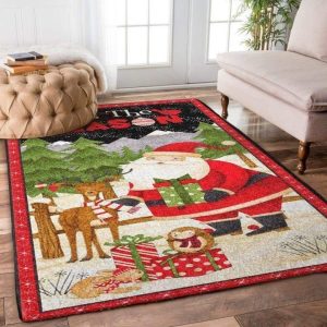 Santa Claus Christmas Deer Bl1210103R Rug Home Decoration – Floor Decor The Us Decor