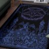 Satanic Pentagram Skull Sexy Winged Demon Welcome To Hell’S Pearly Pleasure Gates Area Rug Pentagram Baphomet Rug Gothic Home Decor