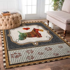 Scottish Terrier Bl2309112R Rug Carpet Area Rug For Living Room Bedroom Rug Home Decor
