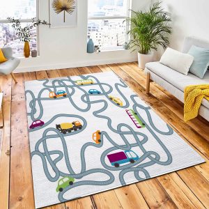Seamless Flat Cartoon Roadvector Pattern Area Rug Carpet Nursery Rug Home Decor