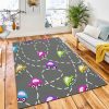 Seamless Pattern Cars On Road Area Carpet Rug Kid Play Rug Home Decor