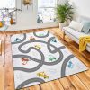 Seamless Pattern Childish Cartoon Town Area Carpet Rug City Rug Room Decor