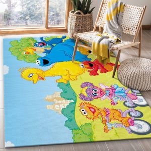Sesame Street 2 Area Rug Living Room Rug Family Gift Decor Area Rug For Living Room Bedroom Rug Home Decor
