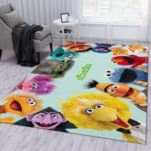 Sesame Street 5 Area Rug For Christmas Living Room Rug Family Gift Decor Area Rug For Living Room Bedroom Rug Home Decor