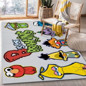 Sesame Street Family Monsters Area Rug Living Room Rug Us Gift Decor Area Rug For Living Room Bedroom Rug Home Decor