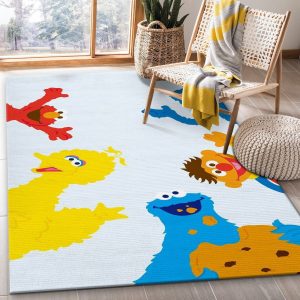 Sesame Street Kids Area Rug Living Room Rug Family Gift Decor Area Rug For Living Room Bedroom Rug Home Decor