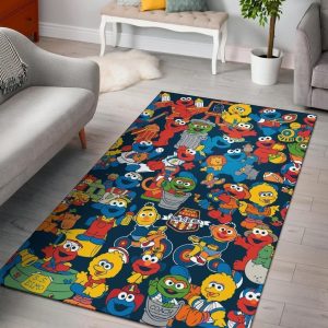 Sesame Street Muppets Characters Area Rug Carpet