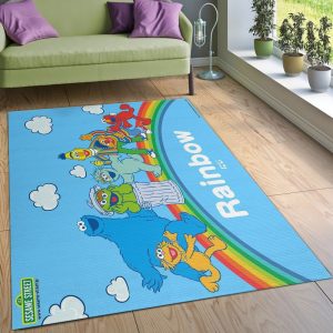 Sesame Street Rainbow Rug Living Room Rug Home Decor Area Rug For Living Room Bedroom Rug Home Decor