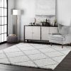 Shanna Shaggy Rug In White